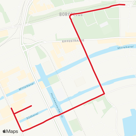 StadtBus/RegionalBus (Umland) Burgstraße > Hammerbrook map
