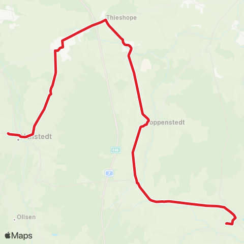 StadtBus/RegionalBus (Umland) Salzhausen - Tangendorf - Brackel - Hanstedt map