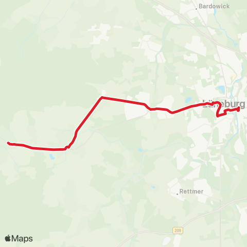 StadtBus/RegionalBus (Umland) Lüneburg > Reppenstedt > Westergellersen map