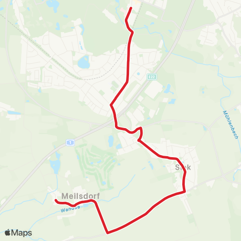 StadtBus/RegionalBus (Hamburg) Stapelfeld > Braak > Meilsdorf > Schmalenbeck > Großhansdorf map