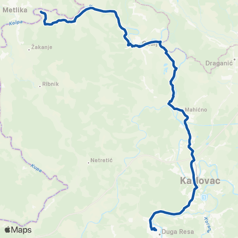 HŽPP Duga Resa - Bubnjarci map