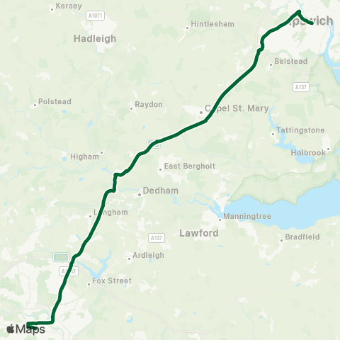 Ipswich Buses Osborne Street - Railway Station map