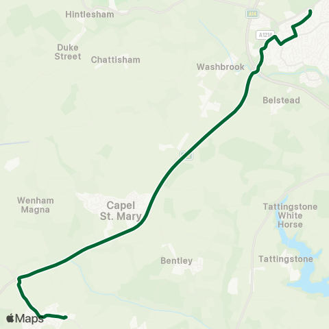 Ipswich Buses High School - Curlew Road map