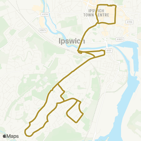 Ipswich Buses Tower Ramparts Bus Sta - Tower Ramparts Bus Sta map