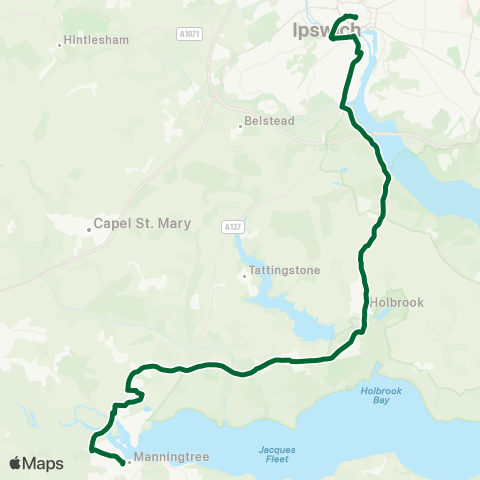 Ipswich Buses Bendalls Court - Old Cattle Market Bus Sta map