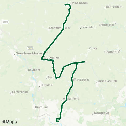 Ipswich Buses Railway Station - High School map