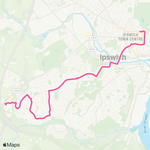 Ipswich Buses Tower Ramparts Bus Station - Tesco map
