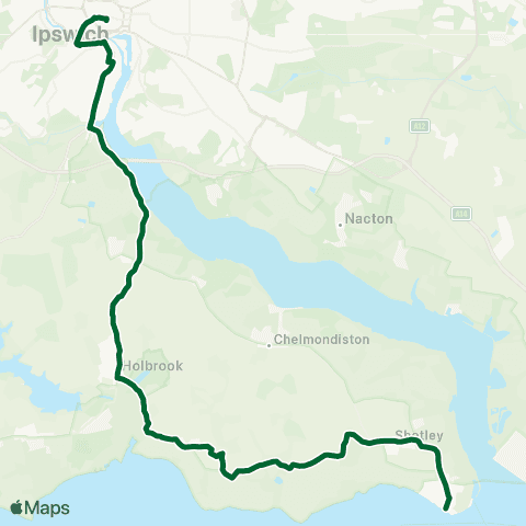 Ipswich Buses Old Cattle Market Bus Sta - Bristol Arms map