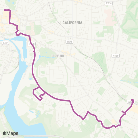 Ipswich Buses Tower Ramparts Bus Station - Waitrose map