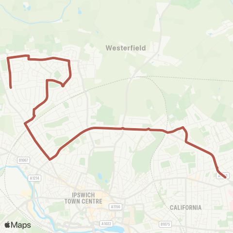 Ipswich Buses Shopping Parade - Crofton Road map