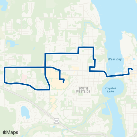 Intercity Transit Conger / Capital Mall map