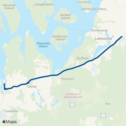 Intercity Transit Lakewood Commuter map