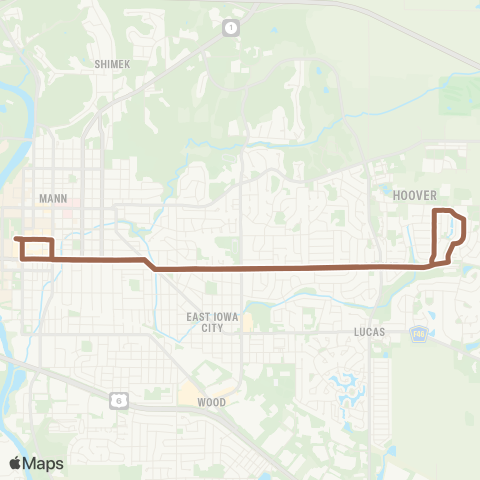 Iowa City Transit Court St map