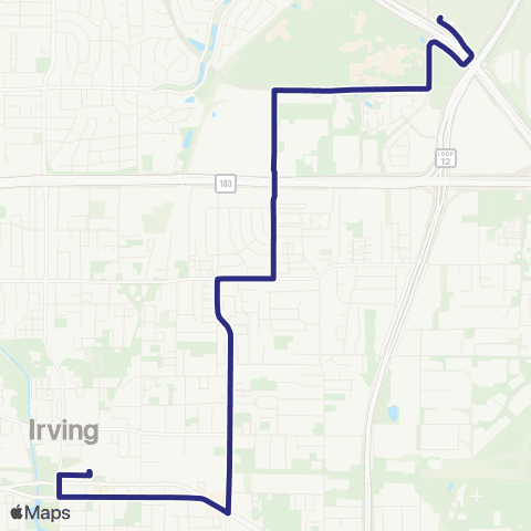 Irving Connector 225 map