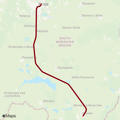 IDS JMK Brno - BřEclav map