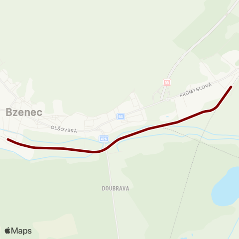 IDS JMK Bzenec - Moravský Písek map