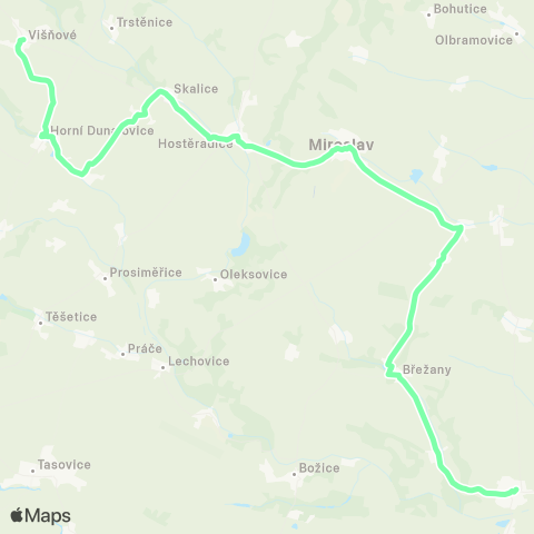 IDS JMK Tavíkovice - Horní Dunajovice - HostěRadice - Miroslav - JiřIce U Miroslavi - BřEžany - Hrušovany Nad Jevišovkou map