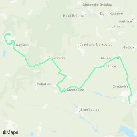IDS JMK PohořElice - LoděNice - Olbramovice - Moravský Krumlov map