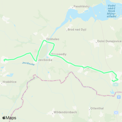 IDS JMK Mikulov - BřEzí - Novosedly - Drnholec - Hrušovany Nad Jevišovkou map