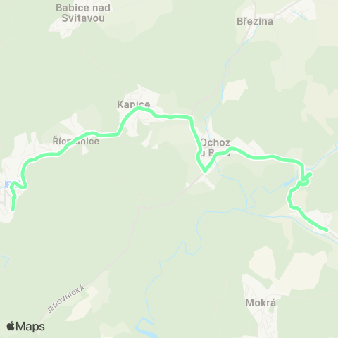IDS JMK Bílovice Nad Svitavou - Babice Nad Svitavou - Ochoz U Brna - HostěNice map