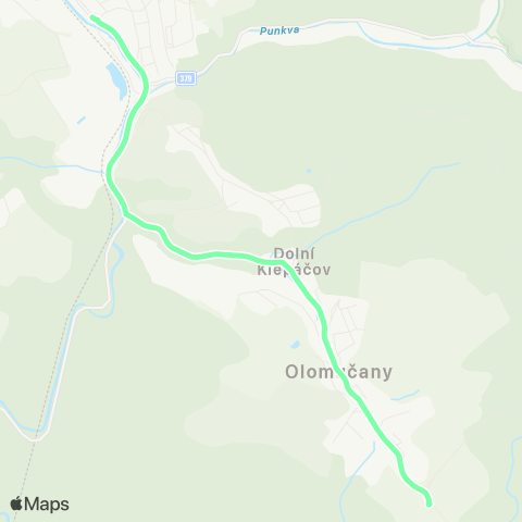 IDS JMK Blansko - Olomučany map