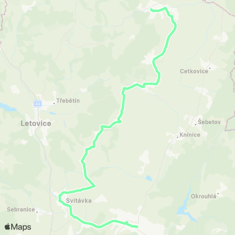 IDS JMK Boskovice - Svitávka - Míchov - PaměTice - Velké Opatovice map
