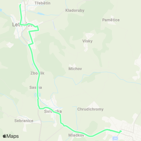 IDS JMK Boskovice - Svitávka - Letovice map