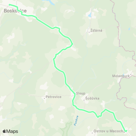 IDS JMK Boskovice - Ludíkov - Sloup - ŠošůVka - Lipovec map