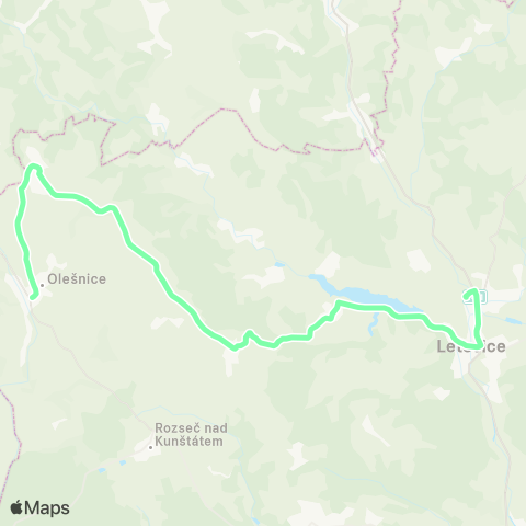 IDS JMK Letovice - Sulíkov - Olešnice map