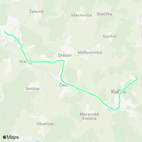 IDS JMK Tišnov - KuřIm map