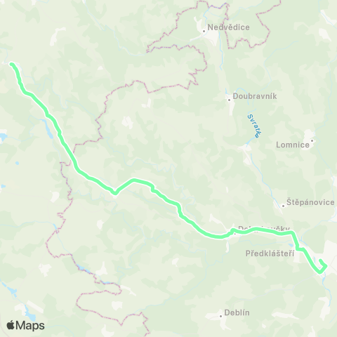 IDS JMK Tišnov - Dolní Loučky - (Skryje) - ŘIkonín - Vratislávka - Strážek map