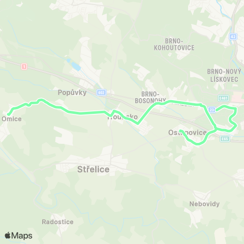IDS JMK Brno - Ostopovice - Troubsko - Omice map