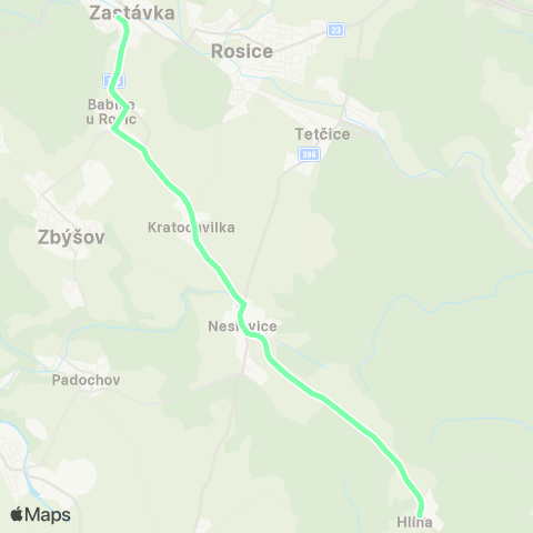 IDS JMK Zastávka - Neslovice - Hlína map