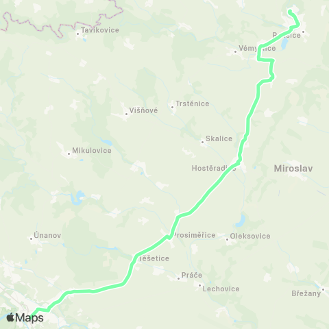 IDS JMK Ivančice - Moravský Krumlov - HostěRadice - ProsiměřIce - Suchohrdly - Znojmo map
