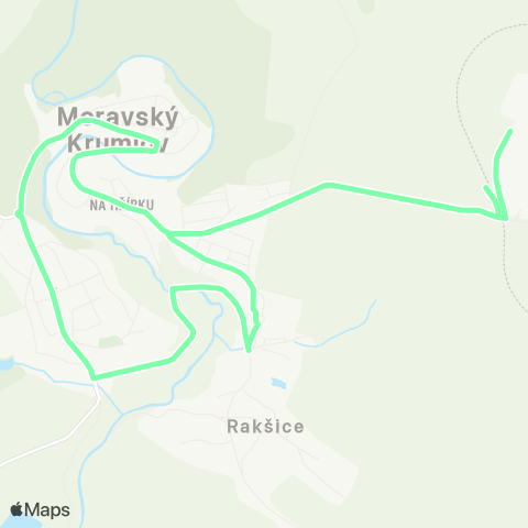 IDS JMK Moravský Krumlov,,PrůMyslová Zóna - Moravský Krumlov,,Žel.St. - Moravský Krumlov,,Nám. - Moravský Krumlov,Rakšice - Moravský Krumlov,,Žel.St. - Moravský Krumlov,,PrůMyslová Zóna map