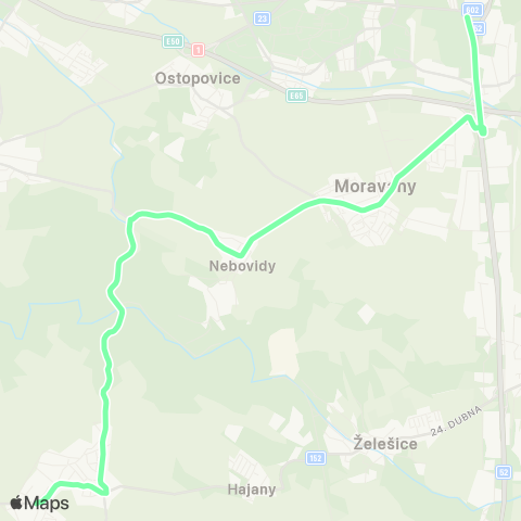 IDS JMK Brno - Moravany - OřEchov map