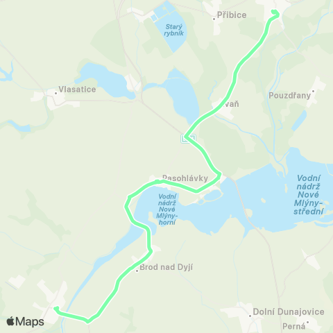 IDS JMK Vranovice - Ivaň - Pasohlávky - Drnholec map