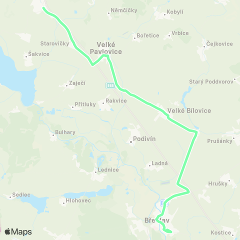 IDS JMK BřEclav - Velké Bílovice - Velké Pavlovice - Hustopeče map