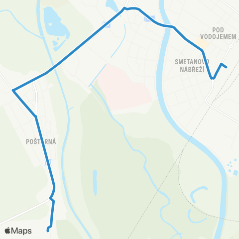 IDS JMK BřEclav: Autobusové Nádraží - Poštorná, Fosfa map