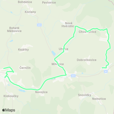 IDS JMK Bučovice - Nesovice - HvěZdlice - Nemochovice - Brankovice map