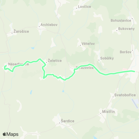IDS JMK Kyjov - Želetice - Násedlovice map