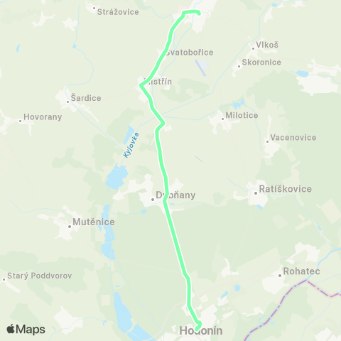 IDS JMK Hodonín - Dubňany - Kyjov map