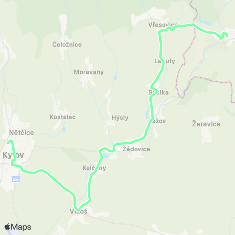 IDS JMK Kyjov - Vlkoš - Žeravice - OsvěTimany map