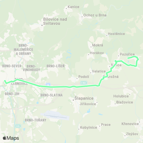 IDS JMK Brno - PozořIce - Viničné Šumice map