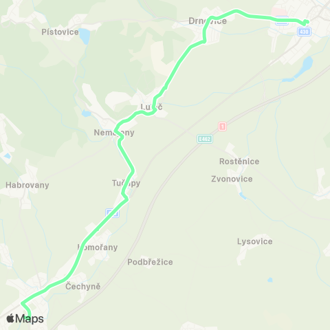 IDS JMK Vyškov - Luleč - Nemojany - Tučapy - KomořAny - Rousínov map