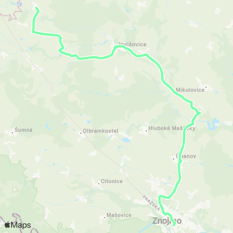 IDS JMK Znojmo - Plaveč - Rudlice - Jevišovice - Boskovštejn - Hostim map