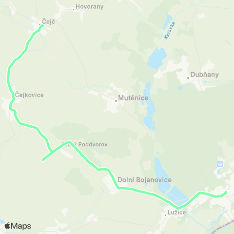 IDS JMK Hodonín - Čejkovice - Čejč map