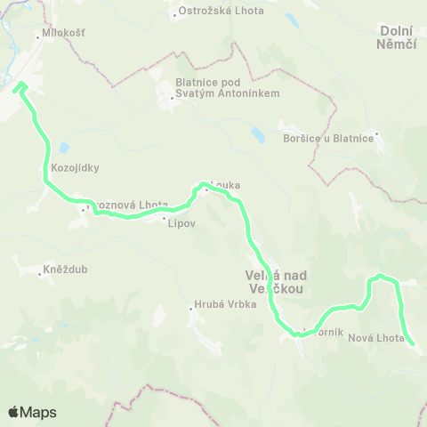 IDS JMK Veselí Nad Moravou - Hroznová Lhota - Tasov - Lipov - Velká Nad Veličkou - Nová Lhota map