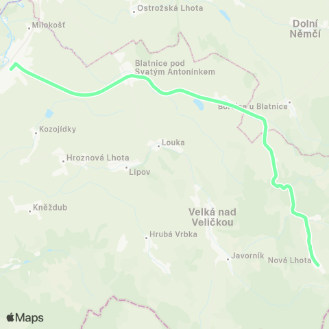 IDS JMK Veselí Nad Moravou - Blatnice Pod Svatým Antonínkem - Suchov - Nová Lhota map