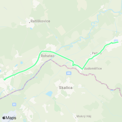 IDS JMK Náhradní Doprava Za Vlakveselí Nad Moravou - Vrbovce map